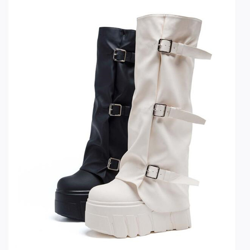 Knee High Boots Women - Nowa marka odzieżowa 2026 Jesień Zima