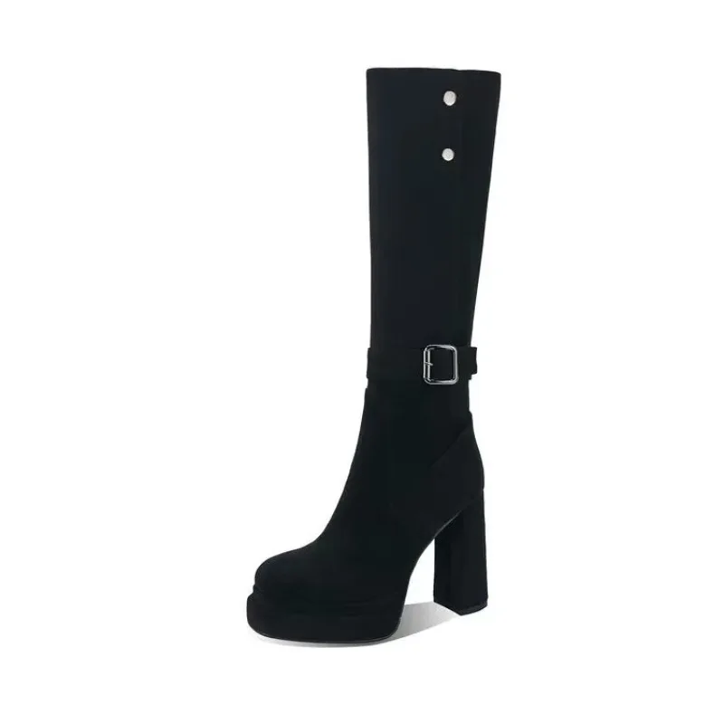 Damskie platformy na grubej, w – Knee High Boots Women recenzja i cena