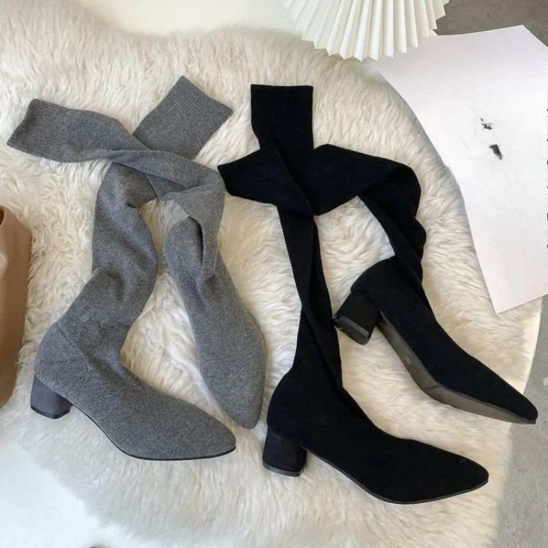 Wysokie skarpety do kolan, but – Sock Boot Women recenzja i cena