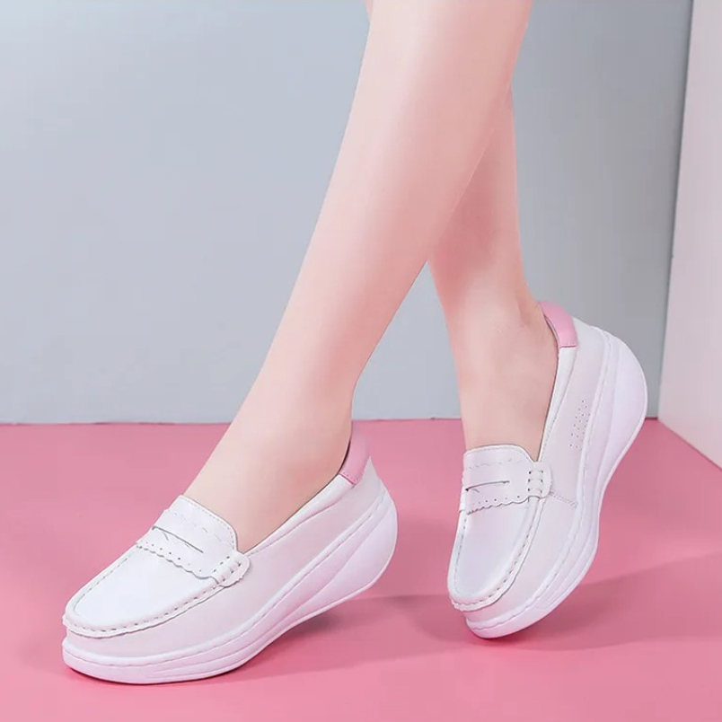 Biało-różowe sneakersy pielęgn – Women Shoes Tennis recenzja i cena